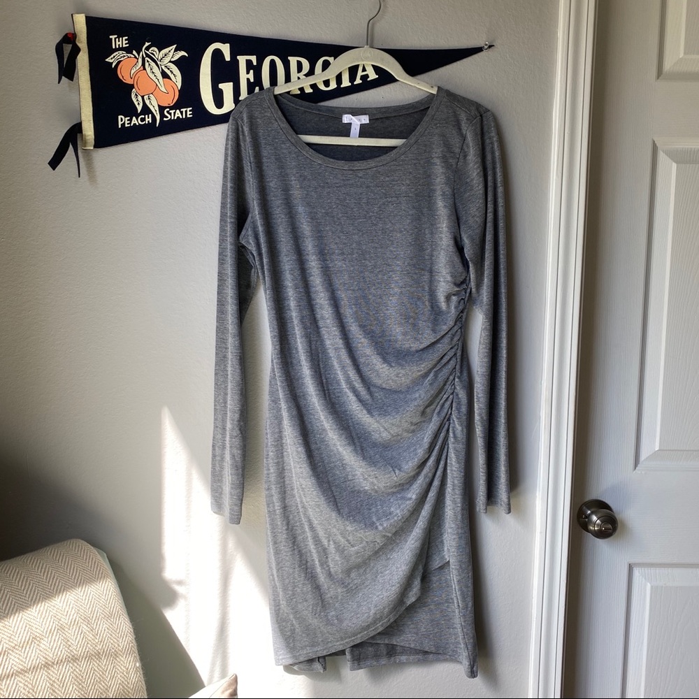 NWOT Leith ruched gray dress